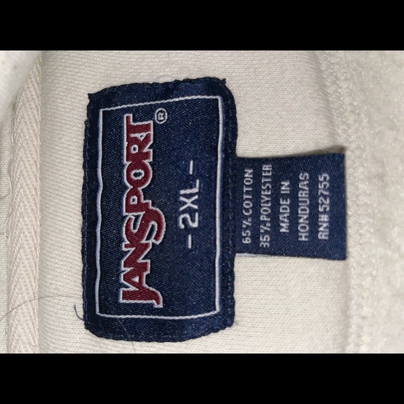 University of Kansas Sweatshirt Cream 2XL - Picture 3 of 6